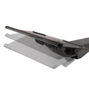 Picture of StarTech.com Under Desk Keyboard Tray - Full Motion & Height Adjustable Keyboard and Mouse Tray, 10"x26" Platform - Ergonomic Desk Mount Computer Keyboard Tray with Mouse Pad & Wrist Rest