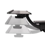 Picture of StarTech.com Under Desk Keyboard Tray - Full Motion & Height Adjustable Keyboard and Mouse Tray, 10"x26" Platform - Ergonomic Desk Mount Computer Keyboard Tray with Mouse Pad & Wrist Rest