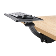 Picture of StarTech.com Under Desk Keyboard Tray - Full Motion & Height Adjustable Keyboard and Mouse Tray, 10"x26" Platform - Ergonomic Desk Mount Computer Keyboard Tray with Mouse Pad & Wrist Rest