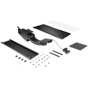 Picture of StarTech.com Under Desk Keyboard Tray - Full Motion & Height Adjustable Keyboard and Mouse Tray, 10"x26" Platform - Ergonomic Desk Mount Computer Keyboard Tray with Mouse Pad & Wrist Rest