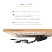 Picture of StarTech.com Under Desk Keyboard Tray - Full Motion & Height Adjustable Keyboard and Mouse Tray, 10"x26" Platform - Ergonomic Desk Mount Computer Keyboard Tray with Mouse Pad & Wrist Rest