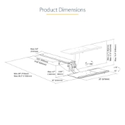 Picture of StarTech.com Under Desk Keyboard Tray - Full Motion & Height Adjustable Keyboard and Mouse Tray, 10"x26" Platform - Ergonomic Desk Mount Computer Keyboard Tray with Mouse Pad & Wrist Rest