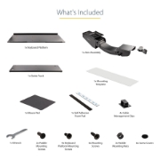 Picture of StarTech.com Under Desk Keyboard Tray - Full Motion & Height Adjustable Keyboard and Mouse Tray, 10"x26" Platform - Ergonomic Desk Mount Computer Keyboard Tray with Mouse Pad & Wrist Rest