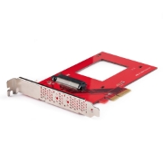 Picture of StarTech.com U.3 to PCIe Adapter Card, PCIe 4.0 x4 Adapter For 2.5" U.3 NVMe SSDs, SFF-TA-1001 PCI Express Add-in Card for Desktops/Servers, TAA Compliant - OS Independent