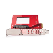 Picture of StarTech.com U.3 to PCIe Adapter Card, PCIe 4.0 x4 Adapter For 2.5" U.3 NVMe SSDs, SFF-TA-1001 PCI Express Add-in Card for Desktops/Servers, TAA Compliant - OS Independent