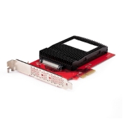Picture of StarTech.com U.3 to PCIe Adapter Card, PCIe 4.0 x4 Adapter For 2.5" U.3 NVMe SSDs, SFF-TA-1001 PCI Express Add-in Card for Desktops/Servers, TAA Compliant - OS Independent