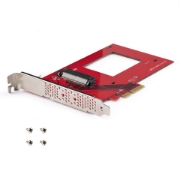 Picture of StarTech.com U.3 to PCIe Adapter Card, PCIe 4.0 x4 Adapter For 2.5" U.3 NVMe SSDs, SFF-TA-1001 PCI Express Add-in Card for Desktops/Servers, TAA Compliant - OS Independent