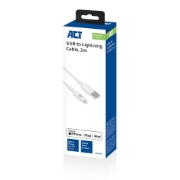 Picture of ACT USB 2.0 charging/data cable A male - Lightning male 2 meters, MFI certified
