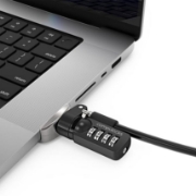 Picture of Compulocks Ledge Lock Adapter for MacBook Pro 16" M1, M2 & M3 with Combination Cable Lock Silver
