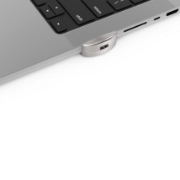 Picture of Compulocks Ledge Lock Adapter for MacBook Pro 16" M1, M2 & M3 with Combination Cable Lock Silver