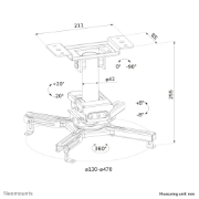 Picture of Neomounts CL25-530BL1 Beamer ceiling mount - h 25,5 cm - easy-install - full motion