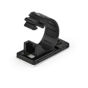 Picture of StarTech.com 100 Adhesive Cable Management Clips Black - Network/Ethernet/Office Desk/Computer Cord Organizer - Sticky Cable/Wire Holders - Nylon Self Adhesive Clamp UL/94V-2 Fire Rated