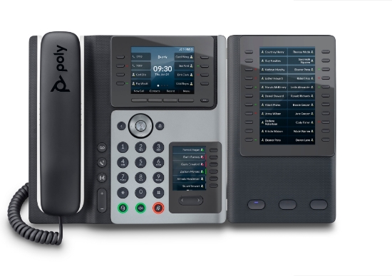 Picture of POLY Edge E450 IP Phone and PoE-enabled