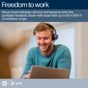 Picture of POLY Voyager 4310 Microsoft Teams Certified Headset +BT700 dongle +Charging Stand
