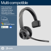 Picture of POLY Voyager 4310 Microsoft Teams Certified Headset +BT700 dongle +Charging Stand