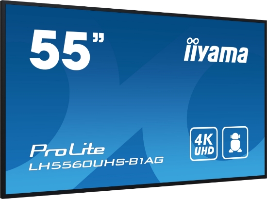 Picture of iiyama LH5560UHS-B1AG Signage Display Digital A-board 139.7 cm (55") LED Wi-Fi 500 cd/m² 4K Ultra HD Black Built-in processor Android 11 24/7