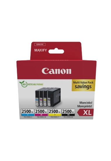 Picture of Canon 9254B010 ink cartridge 4 pc(s) Original High (XL) Yield Black, Cyan, Magenta, Yellow