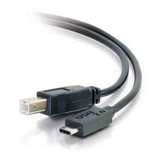 Picture of C2G 2m USB 2.0 USB Type C to USB B Cable M/M - USB C Cable Black