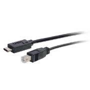 Picture of C2G 2m USB 2.0 USB Type C to USB B Cable M/M - USB C Cable Black