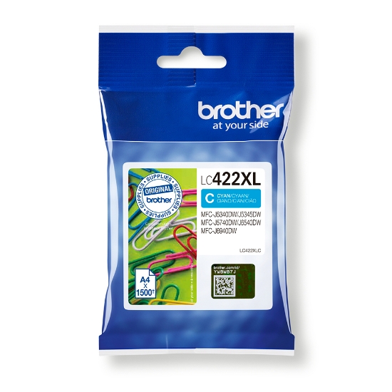 Picture of Brother LC422XLC ink cartridge 1 pc(s) Original Cyan