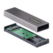 Picture of StarTech.com USB-C 10Gbps to M.2 NVMe or M.2 SATA SSD Enclosure - Tool-free External M.2 PCIe/SATA NGFF SSD Aluminum Case - USB Type-C&A Host Cables - Supports 2230/2242/2260/2280