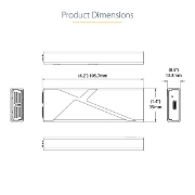 Picture of StarTech.com USB-C 10Gbps to M.2 NVMe or M.2 SATA SSD Enclosure - Tool-free External M.2 PCIe/SATA NGFF SSD Aluminum Case - USB Type-C&A Host Cables - Supports 2230/2242/2260/2280