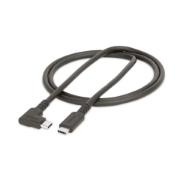 Picture of StarTech.com 3ft (1m) Rugged Right Angle USB-C Cable, USB 3.2 Gen 2 (10 Gbps), Full-Featured USB C to C Data transfer Cable, 4K 60Hz DP Alt Mode, 100W Power Delivery - 90 Degree USB Type-C Cable