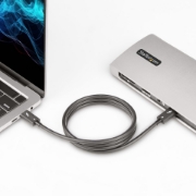 Picture of StarTech.com 3ft (1m) Thunderbolt 4 Cable - 40Gbps - 100W PD - 4K/8K Video - Intel-Certified Thunderbolt Cable - Compatible w/ USB4/Thunderbolt 3/USB 3.2/USB Type-C/DisplayPort