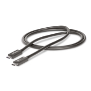 Picture of StarTech.com 3ft (1m) Thunderbolt 4 Cable - 40Gbps - 100W PD - 4K/8K Video - Intel-Certified Thunderbolt Cable - Compatible w/ USB4/Thunderbolt 3/USB 3.2/USB Type-C/DisplayPort