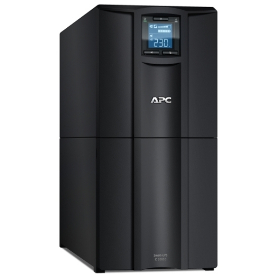 Picture of APC Smart-UPS C, Line Interactive, 3kVA, Tower, 230V, 8x IEC C13+1x IEC C19 outlets, USB and Serial communication, AVR, Graphic LCD