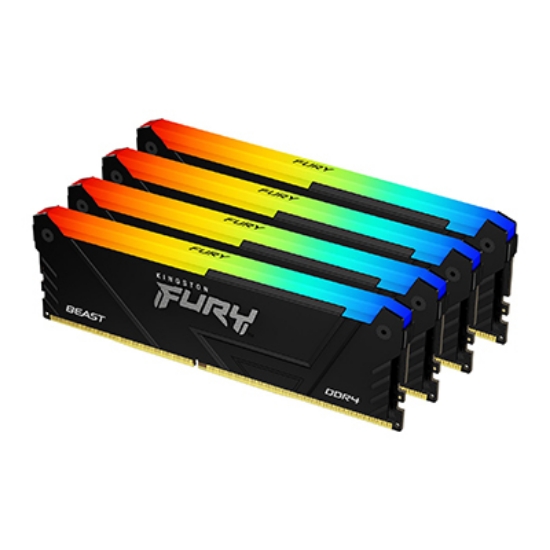 Picture of Kingston Technology FURY Beast 64GB 3200MT/s DDR4 CL16 DIMM (Kit of 4) RGB