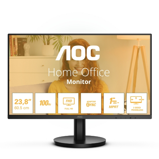 Picture of AOC 24B3HMA2 computer monitor 60.5 cm (23.8") 1920 x 1080 pixels Full HD LED Black
