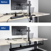 Picture of ACT Under desk extendable cable management tray with clamp mount