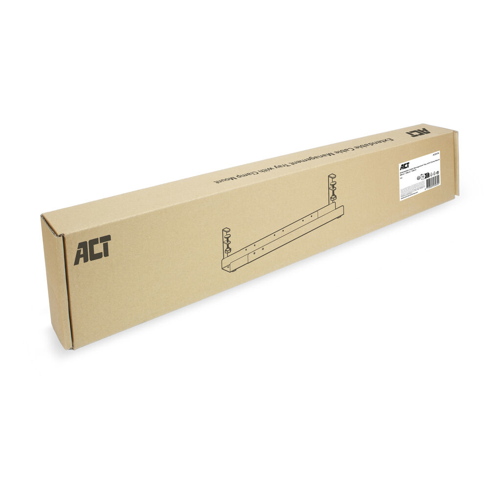ACT Under desk extendable cable management tray with clamp mount - Zondox