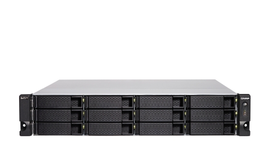 Picture of QNAP TS-H1886XU-RP-R2 NAS Rack (3U) Intel® Xeon® D D-1622 32 GB DDR4 0 TB QuTS hero Black, Grey