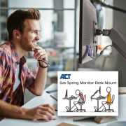 Picture of ACT Monitor arm 32" office, gas spring, 1 monitor