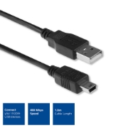 Picture of ACT USB 2.0 connection cable A male - mini B male 1.8 meters