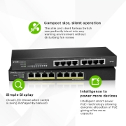 Picture of Zyxel GS1915-8EP Managed L2 Gigabit Ethernet (10/100/1000) Power over Ethernet (PoE) Black