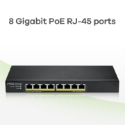 Picture of Zyxel GS1915-8EP Managed L2 Gigabit Ethernet (10/100/1000) Power over Ethernet (PoE) Black