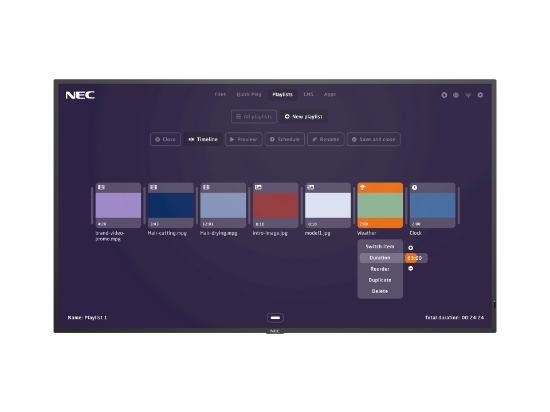 Picture of NEC MultiSync M431-MPi4 109.2 cm (43") LCD 500 cd/m² 4K Ultra HD Black Built-in processor 24/7