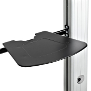 Picture of StarTech.com Dual TV Cart for 37-60in VESA TVs up to 110lb/50kg each - Height Adjustable TV Mount, Mobile Display Cart w/ Equipment Shelves - Rolling TV Cart on Wheels - Rolling TV Stand
