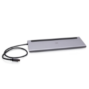 Picture of C2G USB-C 10-in-1 Triple Display Docking Station with HDMI, DisplayPort, VGA, Ethernet, USB, SD Card Reader, 3.5mm Audio and Power Delivery up to 100W - 4K 30Hz