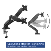 Picture of ACT Monitor arm 32" office, gas spring, 2 monitors