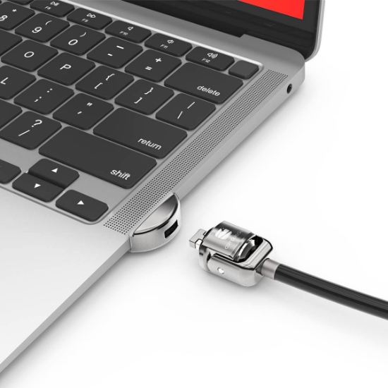 Picture of Compulocks Ledge Lock Adapter for MacBook Air 13" M1 with Keyed Cable Lock Silver