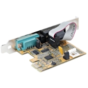 Picture of StarTech.com 2-Port PCI Express Serial Card, Dual Port PCIe to RS232 (DB9) Serial Card, 16C1050 UART, Standard or Low Profile Brackets, COM Retention, For Windows & Linux