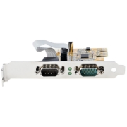 Picture of StarTech.com 2-Port PCI Express Serial Card, Dual Port PCIe to RS232 (DB9) Serial Card, 16C1050 UART, Standard or Low Profile Brackets, COM Retention, For Windows & Linux