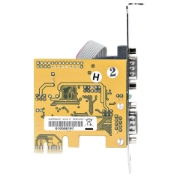 Picture of StarTech.com 2-Port PCI Express Serial Card, Dual Port PCIe to RS232 (DB9) Serial Card, 16C1050 UART, Standard or Low Profile Brackets, COM Retention, For Windows & Linux