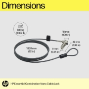 Picture of HP Essential Nano Combination Cable Lock