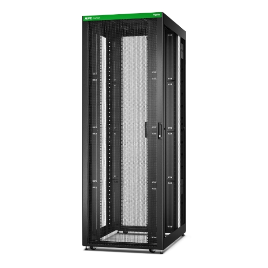 Picture of APC Easy Rack, 48U, Black, With Roof, Castors, Feet, 4 Brackets, and Bottom, No Side Panels, 2258H x 800W x 1200D mm