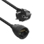 Picture of ACT Powercord extension cable CEE 7/7 male (angled) - CEE 7/7 female black 10 m